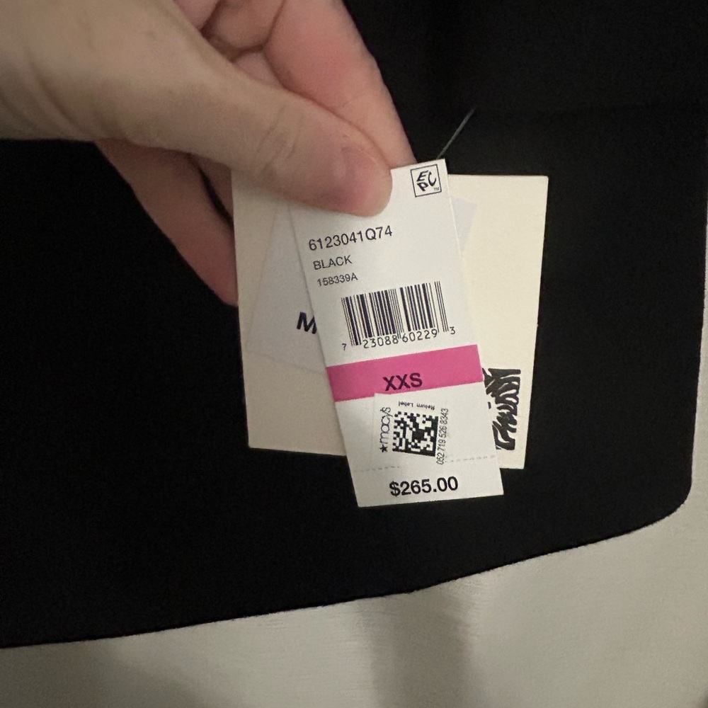 Anne Klein Classic Black Pea Coat - Picture 4 of 4